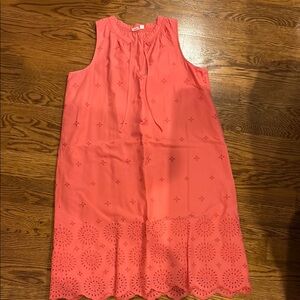 GAP Coral Eyelet Mini Dress